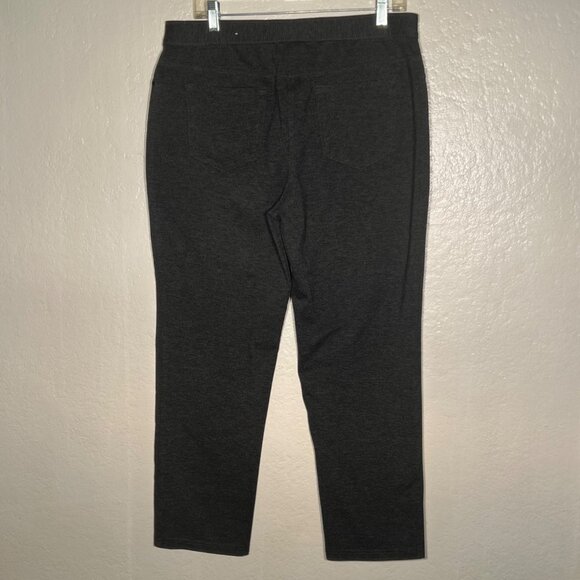 Chicos Premiere Ponte Faux Pocket Gray Pants Size 2/USM12 Short Stretch Comfort - Picture 8 of 14